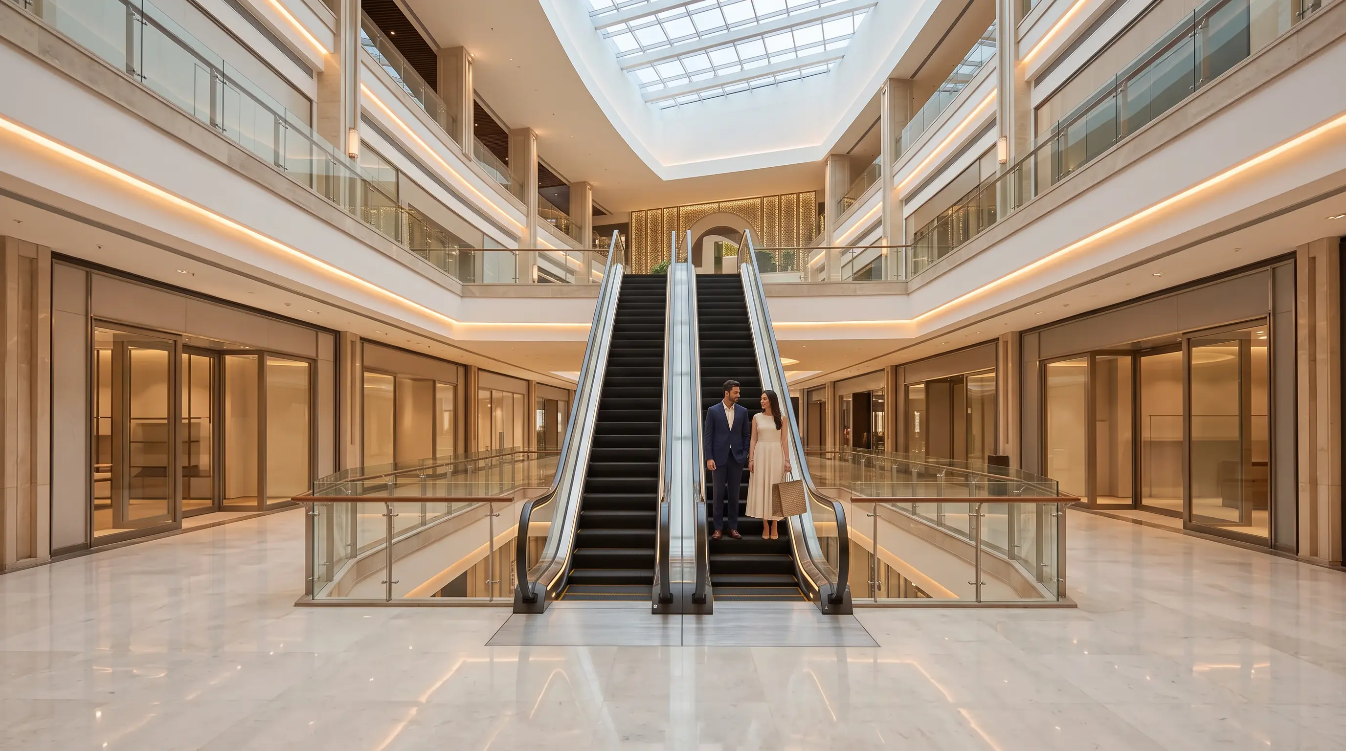 TESC-50 escalator in a premium retail space