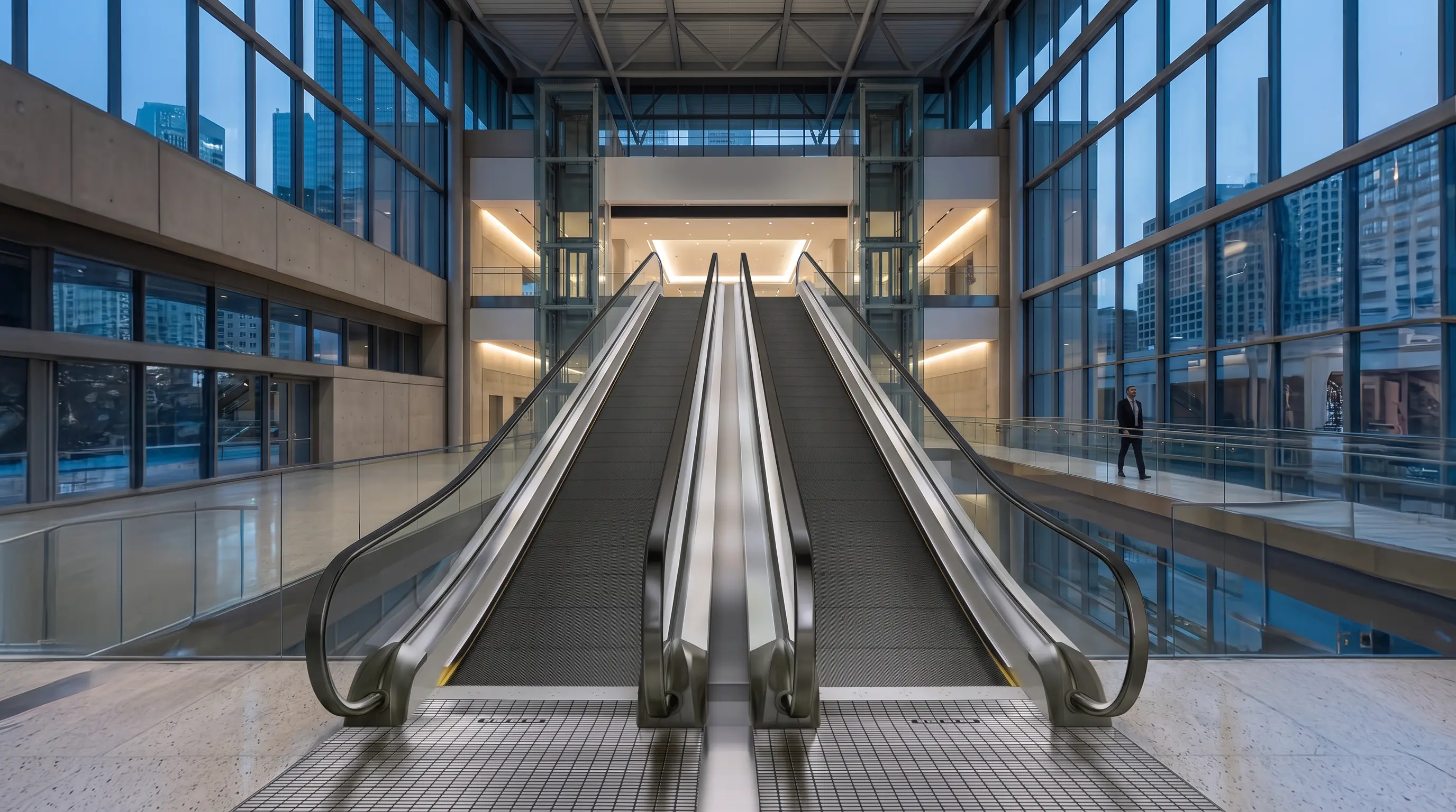 TMW-15 moving walk in a transit concourse